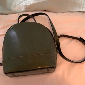 Handmade leather Backpack/Crossbo Bag w free gift
